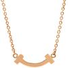 TIFFANY & CO T T Smile Mini DiamondNecklace 18K Pink Gold/diamond Array