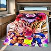 1PC Son Goku  Print Flannel Blanket, High Quality All Seasons, Home Decor, Warmth and Comfort, Perfect for Christmas Gifts