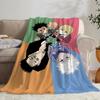 Anime Hunter x Hunter Throw Flannel Throw Blanket: Soft Kid-Friendly Warm Anti-Static All Season Washable Couch Bed Home