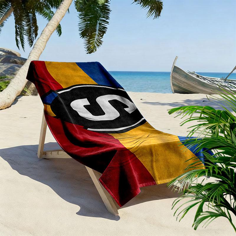 Iron Sparta Print Beach Towel, Large Soft Quick Dry Towel for Beach Camping Swimming
