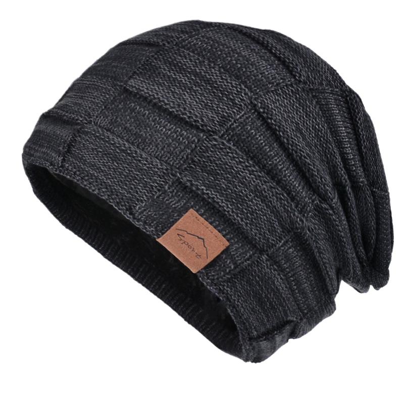 Autumn and Winter Velvet Mixed Color Versatile Wool Knitted Hat Warm Fashion Pullover Hat European and American Winter Hats