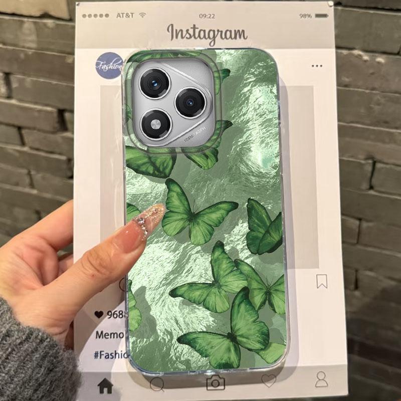 Butterfly Women Case For Samsung A56 A16 A17 S24 S25 FE Xiaomi Redmi Note 14 13 Pro 14C A5 Huawei Honor 400 200 Lite Pro iPhone 16 Shockproof Cover