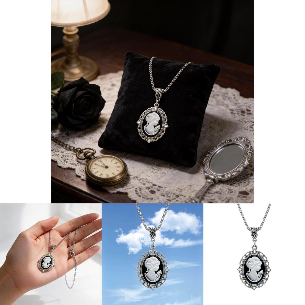 Gothic Stainless Steel Geometric Necklace For Women Party Wear