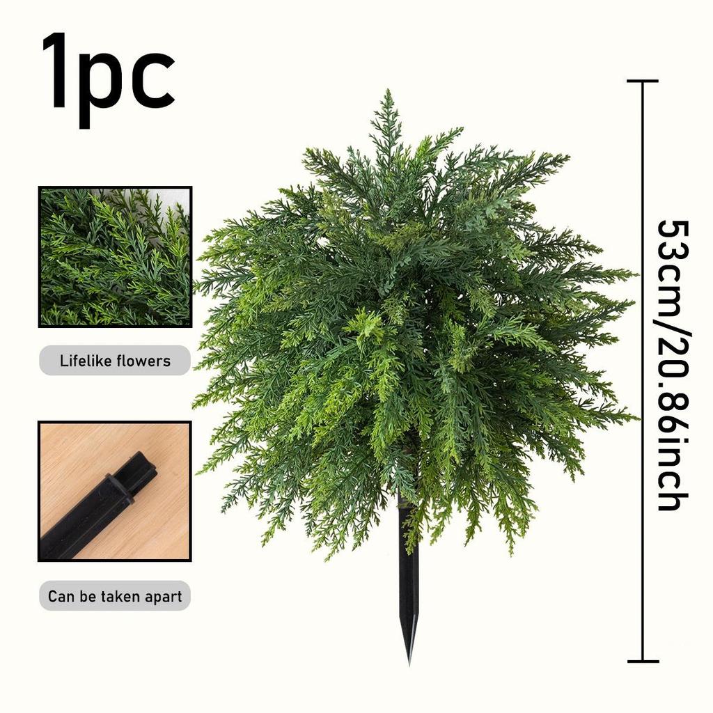 Artificial Pine Needle & Cypress Leaf Decoration for Outdoor Garden or Flower Arrangement