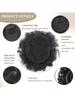 Afro Puff Drawstring Ponytail Hair Buns 1PCS/Pack 6 Inch for Girls Children Black Women Natural Black Kinky Curly Hair Updo Donut Chignon