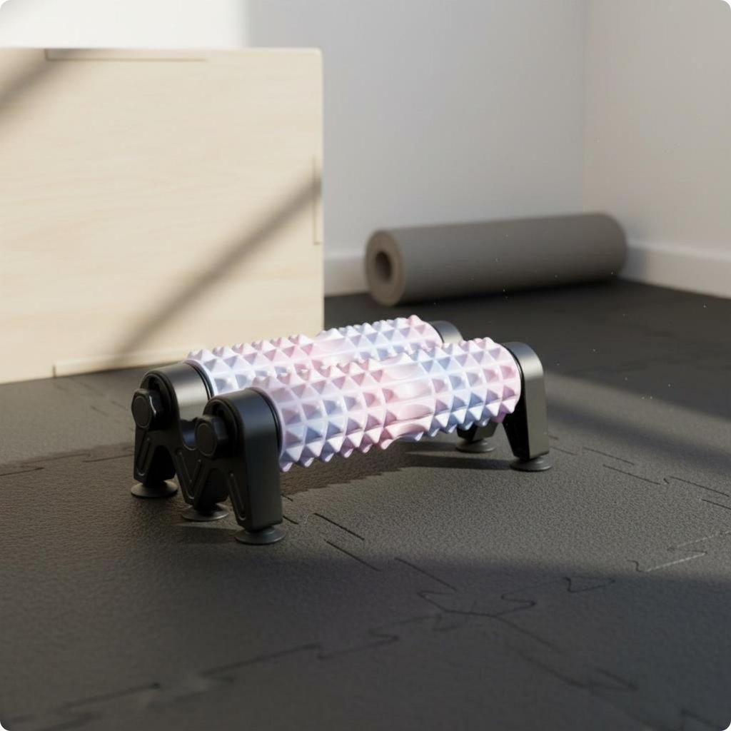 Massage Foam Roller Twin Row Anti Wobble Base Gym for Daily Stretching