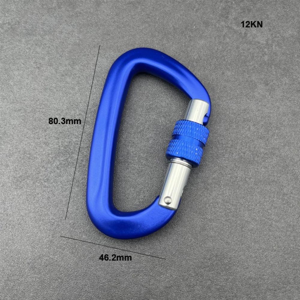 Cârlige pentru chei în formă de D multicolore, Aluminiu, Blocare de siguranță pentru alpinism, Echipament de protecție pentru alpinism