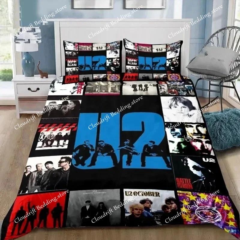 Rock U2 Band Bedding Set Quilt Cover Pillowcase Comforter king Queen Size Boys Adult Duvet Cover Bed Set