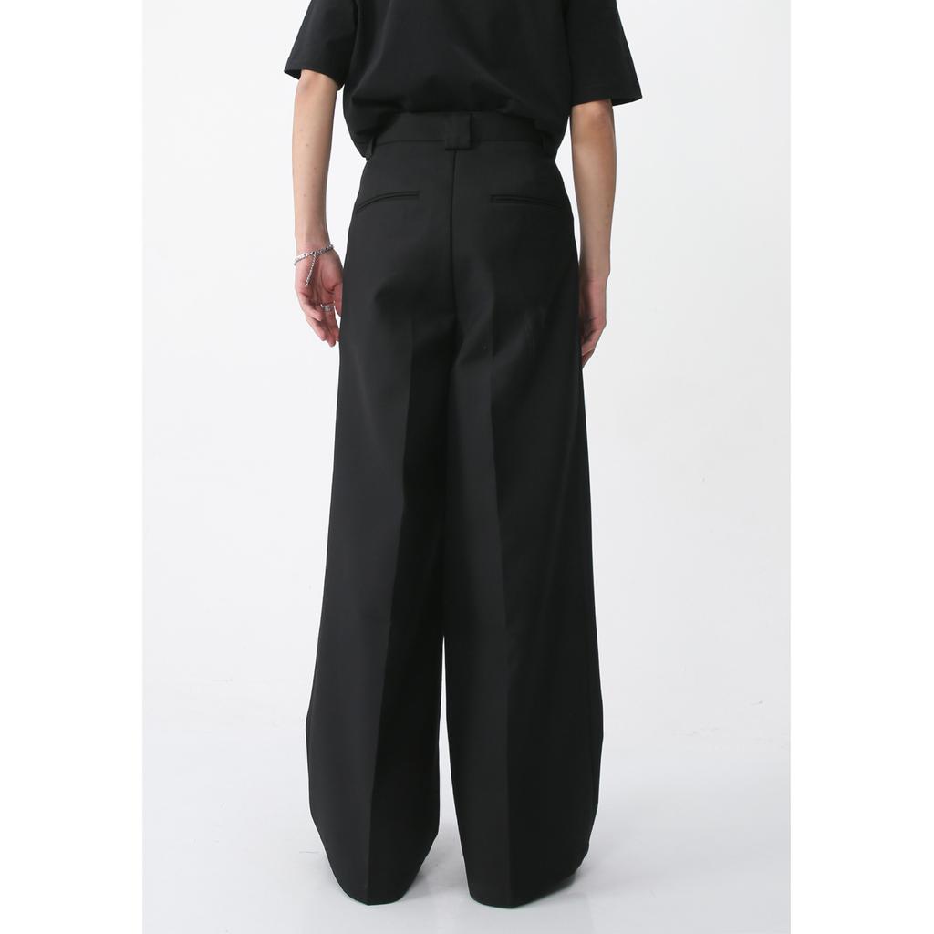 Men's Spring Style New Casual Suit Mid Waist Long Pants Loose Wide Leg Sweeping Floor Simple