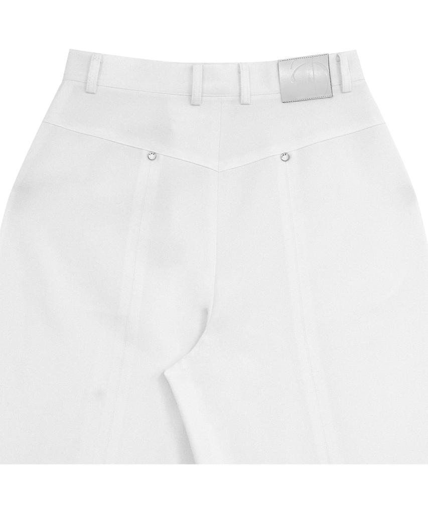 Teulimingbeodeu Rivet Slit Trouser [ White ]