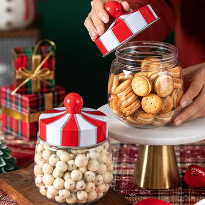 1Pcs Nut Jar Caixa de armazenamento de grãos Tanque de armazenamento Pote de Natal Caixa de biscoitos Decoração para casa Caixa de doces