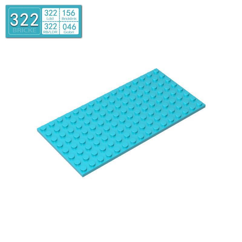 BRICKE Brick Guest 8x16 Plate - Lego 92438 Compatible MOC Building Block Accessory 50g (~2pcs)