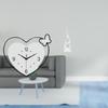 Acrylic Clock And Abstract Fire Resin Statue Creative Decorative Art Quiet Movement Modern Sculpture