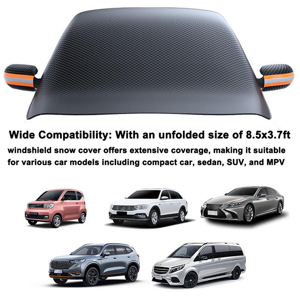 Copertura Parabrezza Auto per Neve e Ghiaccio Magnetica Parabrezza Anteriore Protezione Gelo e Ghiaccio con Finestrino Laterale e