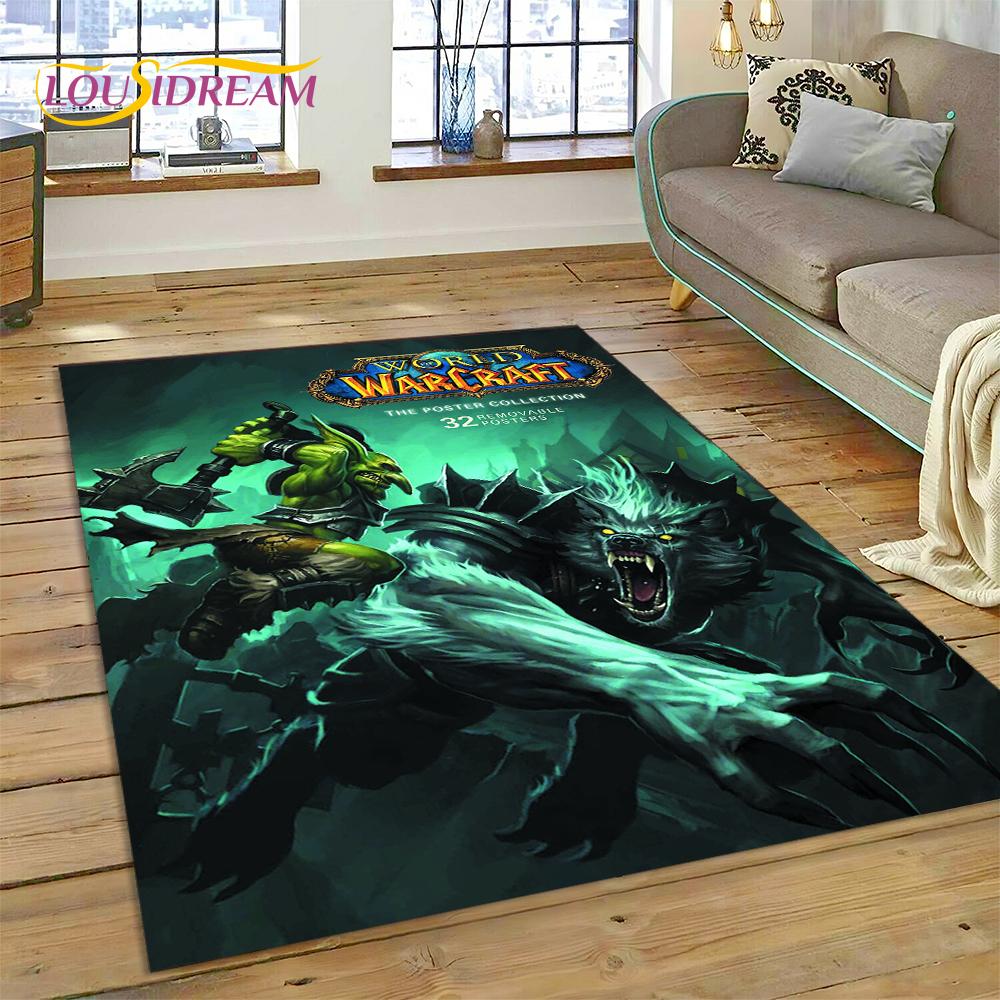 WOW, World of Warcraft  Demon Hunter, Lich King Game Rug Carpet for Living Room Bedroom Home Decor,Non-slip Decoration for Sofa