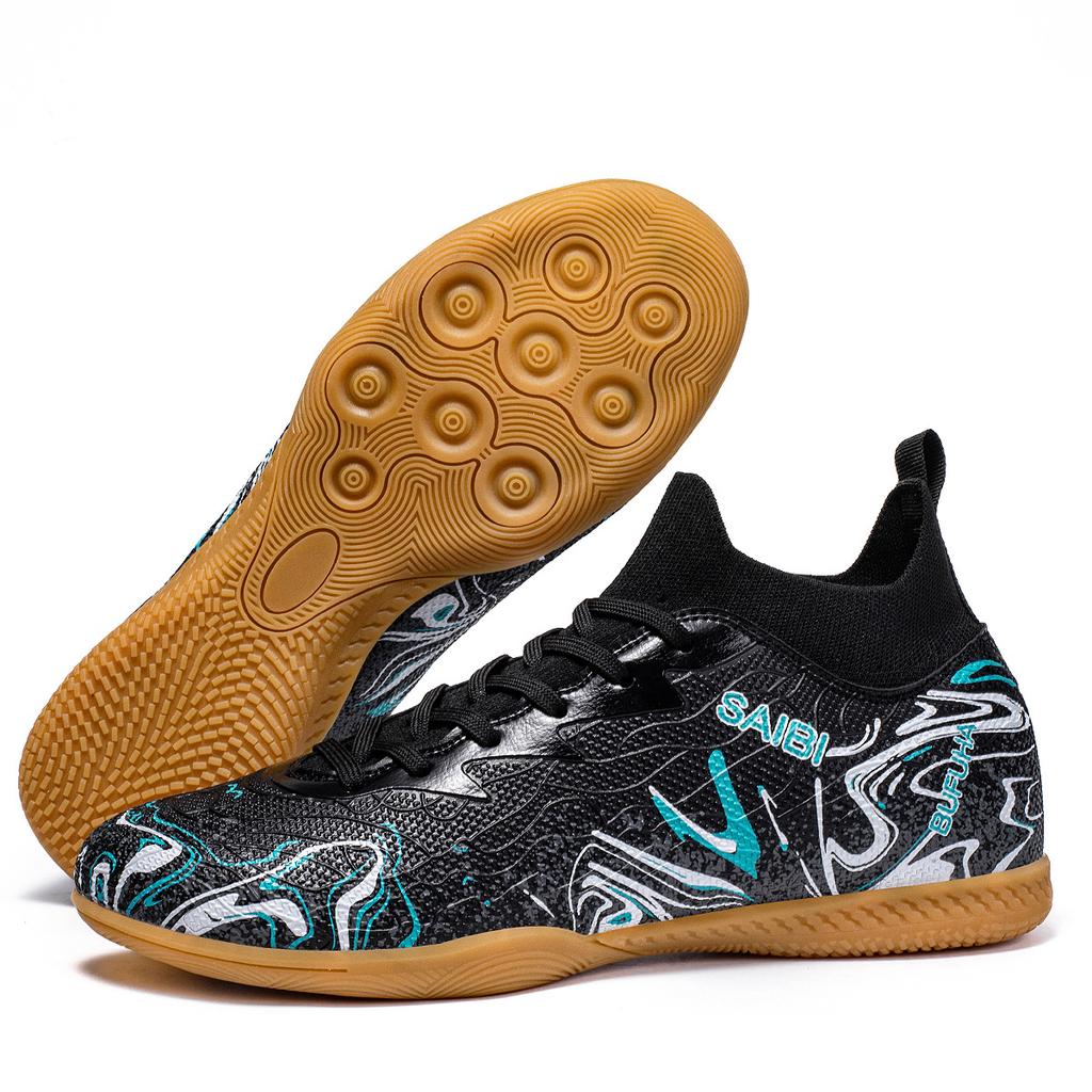 2025 graffiti color scheme boys and girls youth beef tendon sole football shoes indoor futsal football shoes