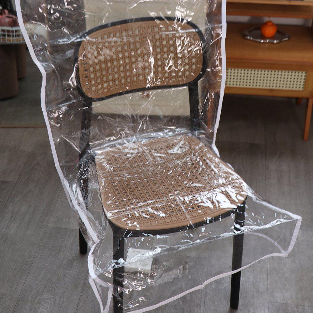 Transparent Chair Cover Waterproof PVC Chair Protector Universal Chair Seat Cover Standard Chairs