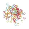 100Pcs Metal Crochet Stitch Markers Colorful Knitting Marker Rings  For Knitting Projects