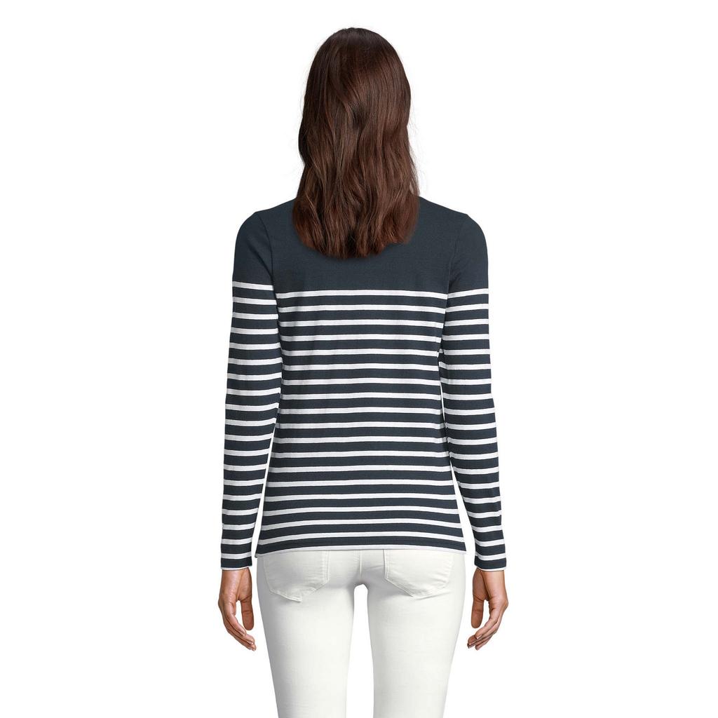 SOLS Womens/Ladies Matelot Striped Long-Sleeved T-Shirt