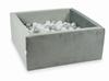 Dry Ball Pit 400 Pieces 90x90x40 Velvet Gray: Pearl, Silver