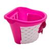 Retro Woven Front Riding Basket with Bow Children's Bicycle Scooter Basket Front Handle Carrier