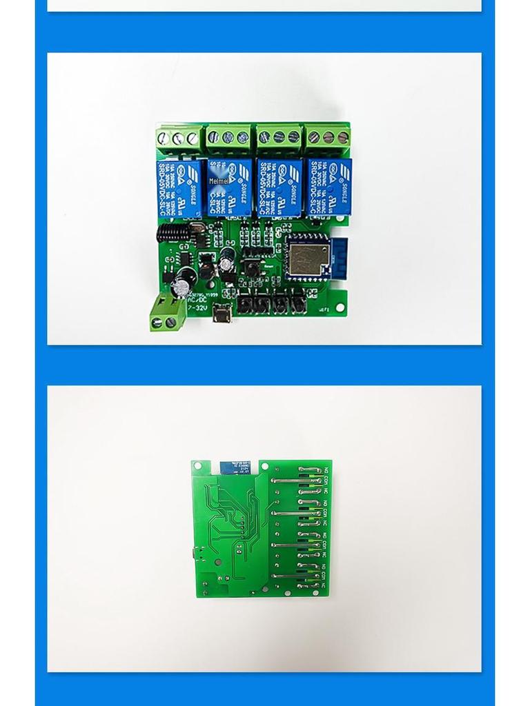 Graffiti Tuya 3-Mode WiFi Smart 4-Channel Power Switch Module with DC7-32V Circuit Breaker & Voice Control.