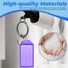18pcs Colorful Plastic Transparent Flap Key Labels - DIY Double-Sided Marking Tags for Keychain, Airport/Hotel Luggage ID, ZSY