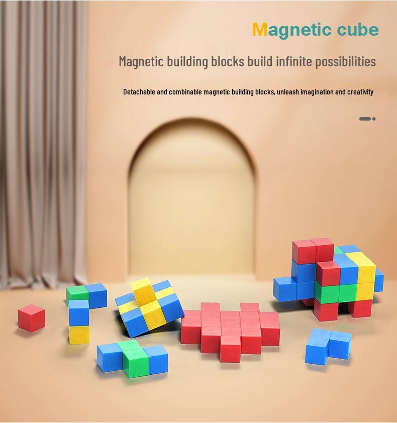 Grenzüberschreitende Magnetische Zauberwürfel Bausteine für Kinder - Pädagogisches Großteil 3D Puzzle