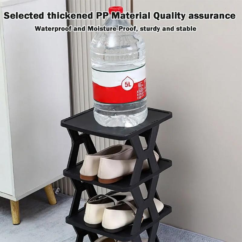 Durable Plastic Shoe Rack for Entryway Stackable Dustproof Shoes Storage Vertical Sturdy Shoe Organizer Home Organizer