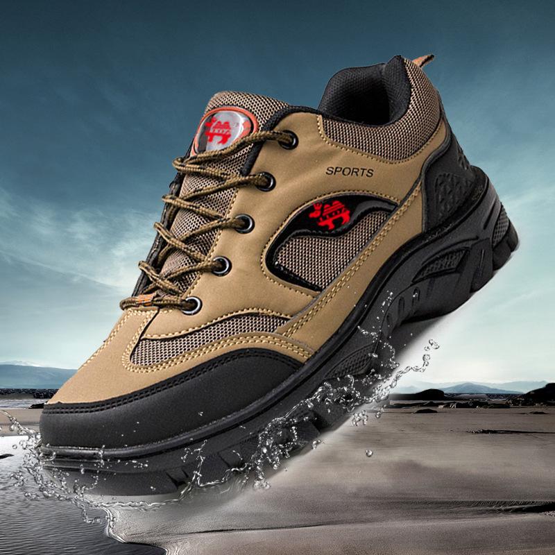 

Men s Cross-border Outdoor Hiking and Workwear Breathable Mesh Casual Shoes 39 светло-коричневого