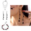 Blood Drop Tassel Bat Pendant Necklace Set With Bat Charm For Men And Women