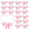 2/4Pcs Pink Bow-Tie Wooden Menu Holders Table Number Holders Cute Business Card Display Stand