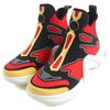 Great LOUIS VUITTON Sneakers Arclight Line Socks Red Black Yellow Nylon Mens 42 Used