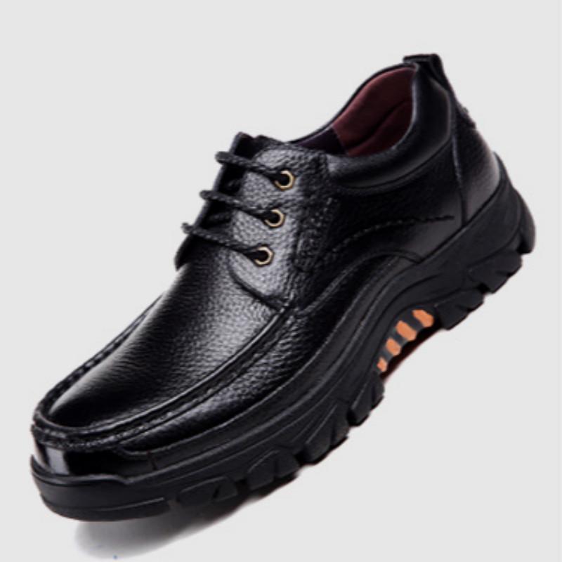 2024 2024 Men Slip on Shoes Leather Casual Shoes Platform Comfortable Driving Shoes for Man Spring Autumn Loafers Plus Size 38-48