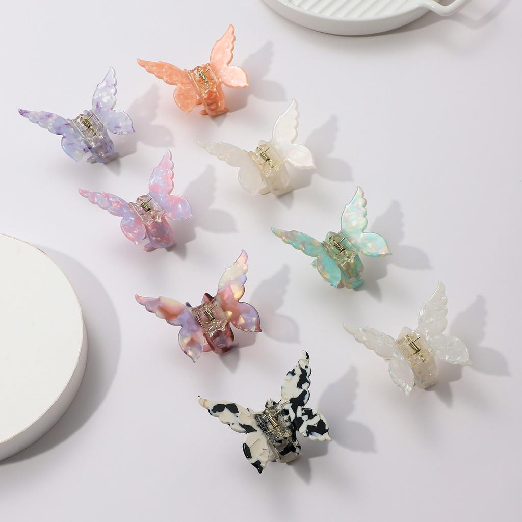 New Fairy Acetate Fiber Butterfly Hair Claw Colorful French Hair Styling Tools Accessories Retro Hair Clamps Sweet Hair Clip