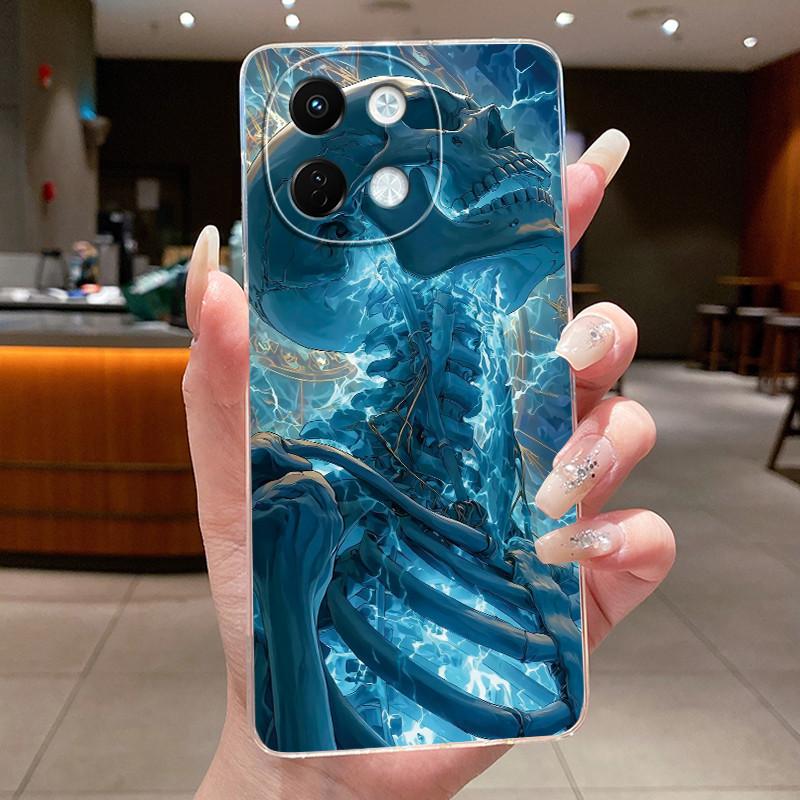 For Tecno Spark 30 5G Phone Case Cute Cartoon Dragon Patterns Soft TPU Silicone Transparent Casing For Tecno Spark 30 Shell Capa
