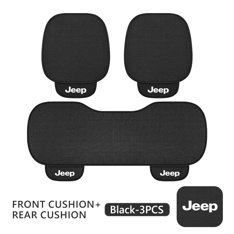 For Jeep Universal Car Seat Cushion Summer Ice Silk Front Back Seat Pad Grand Cherokee Patriot Renegade Compass Wrangler AJT1