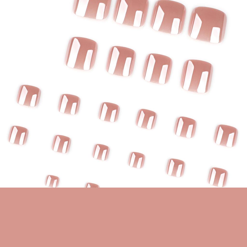 Coating flash hot-selling nude solid color foot nail wearable foot nail piece popular foot nail piece in Europe and America