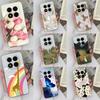 For Xiaomi Poco X7 Phone Case Beautiful Butterfly Flower Shell Soft Silicone Clear TPU Housing For PocoX7 Shockproof Phone Cover