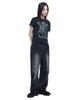 Nomaenyueol Washed Denim Pants - Black