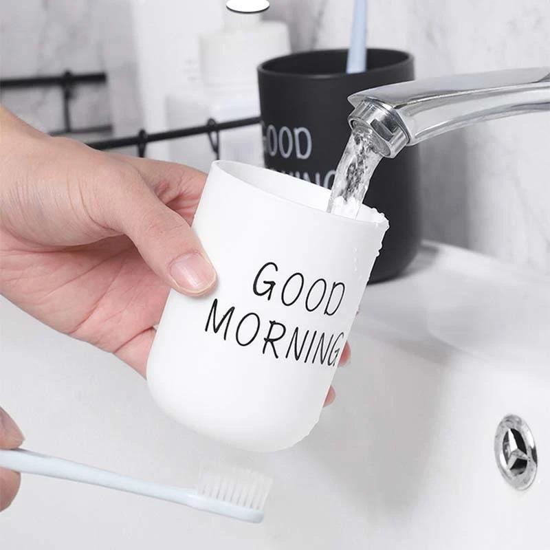 Hot sale Couple Toothbrush Washing Mouth Cups Plastic Home Hotel Tooth Brush Holder Bathroom Accessories Mouthwash Storage
