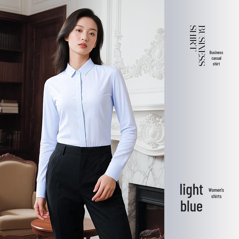 

Unisex 140s Combed Cotton Long Sleeve Wrinkle-Free Business Shirt S