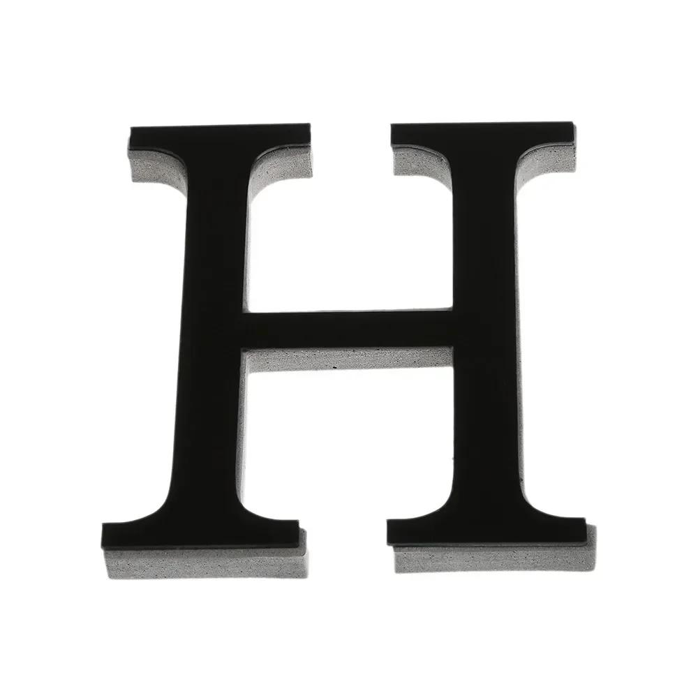 26 Letters DIY 3D Mirror Acrylic Wall Sticker Ornaments Black English Alphabet Decals Home Decor Wall Art Mural Party Decoration