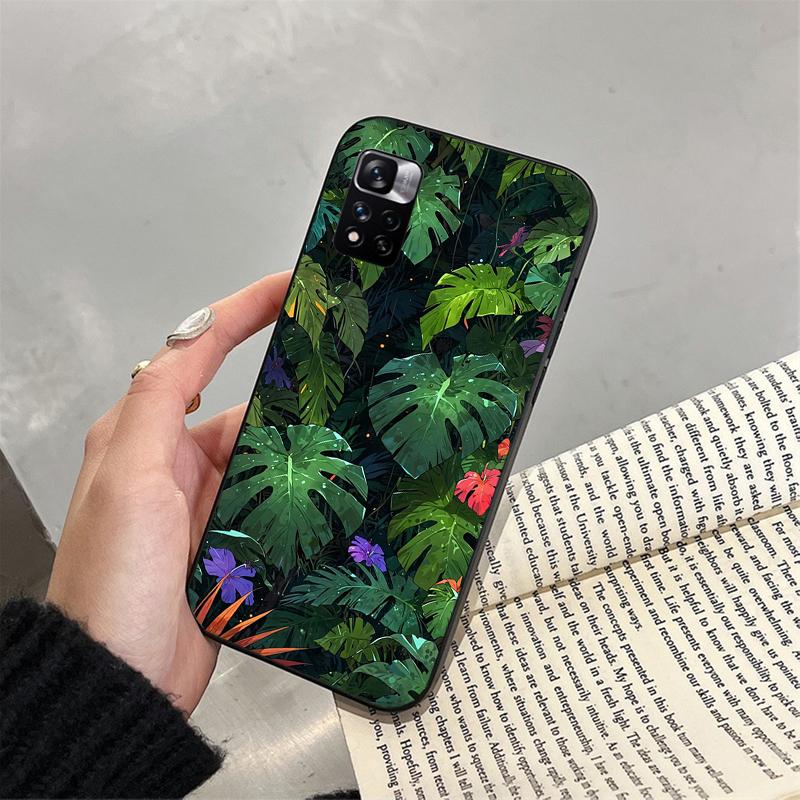 Tropical Palm Tree Leaves Carcasa Funda Phone Case For Xiaomi Redmi note 14 ProPlus 14 13 12 11 10 Pro 14S 12S 11S Redmi 14C 13C
