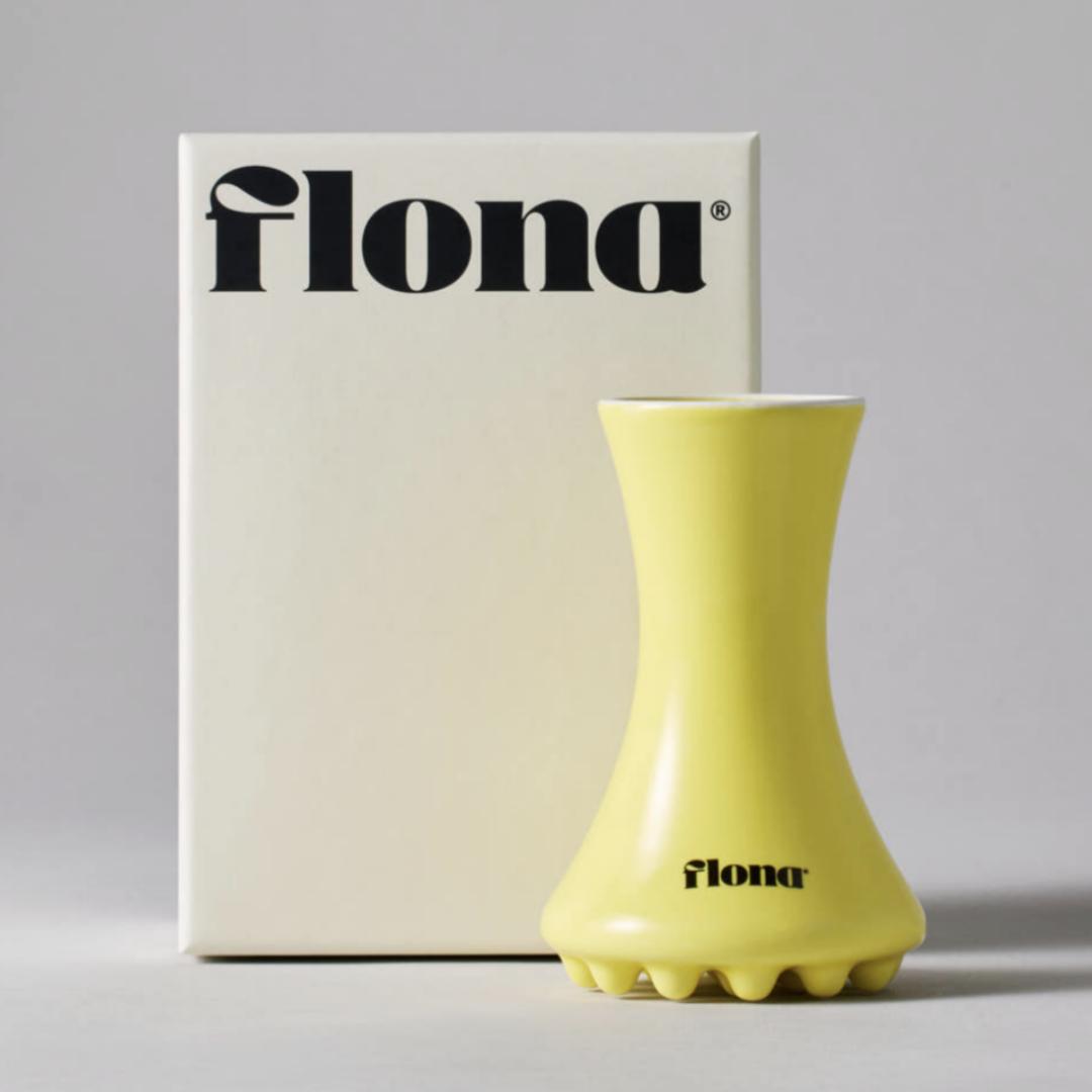 [FLONA] Керамический скребок гуа ша для лица 1 шт. жёлтый