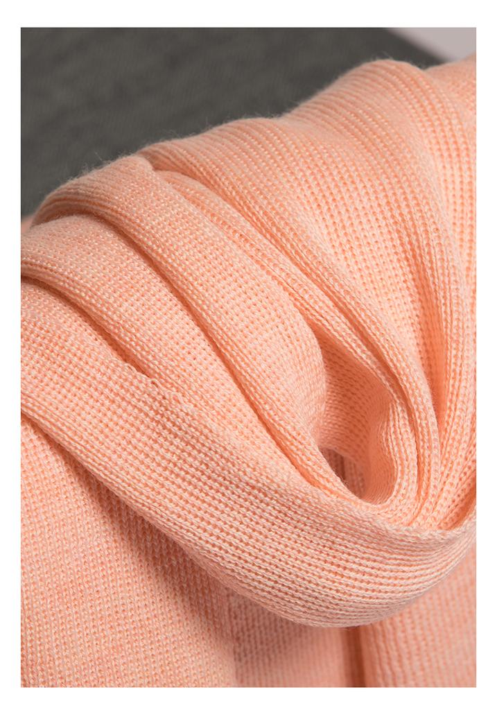 Red Bean Pure Wool Scarf for Women's Autumn and Winter New Wool Scarf for Warmth, Neck Protection, and Cold Resistance, Fashionable and Versatile