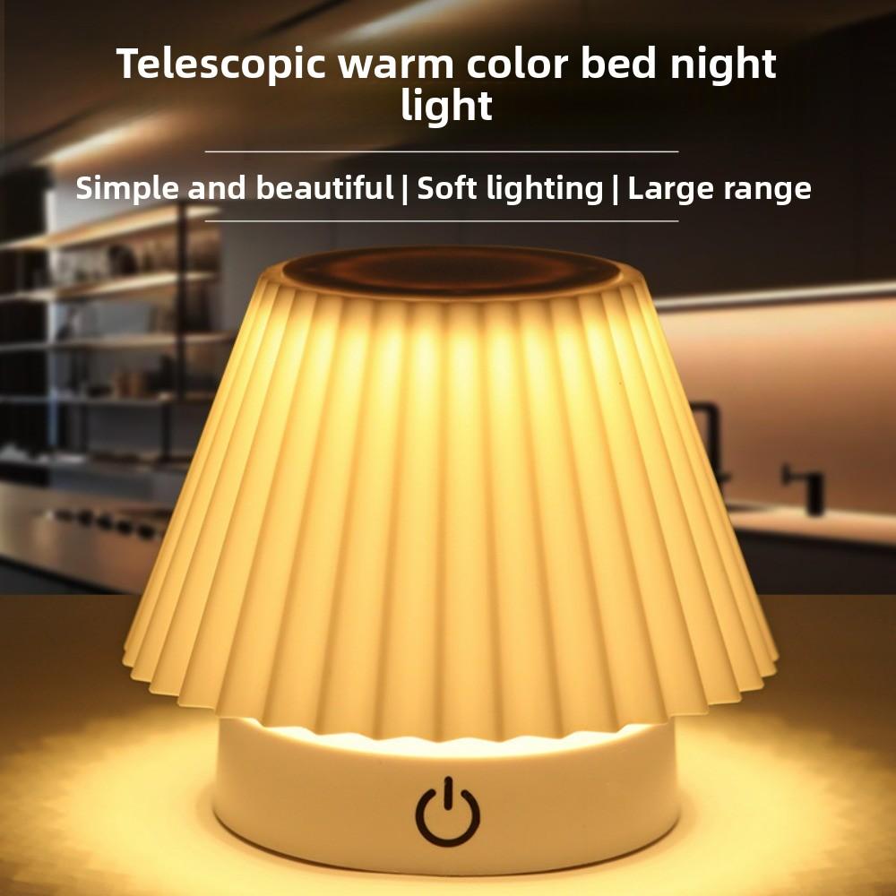 

Dual Power Eye-Caring LED Night Light - Adjustable Desk/Bedside Reading Lamp for Students Compact Telescopic Lighting