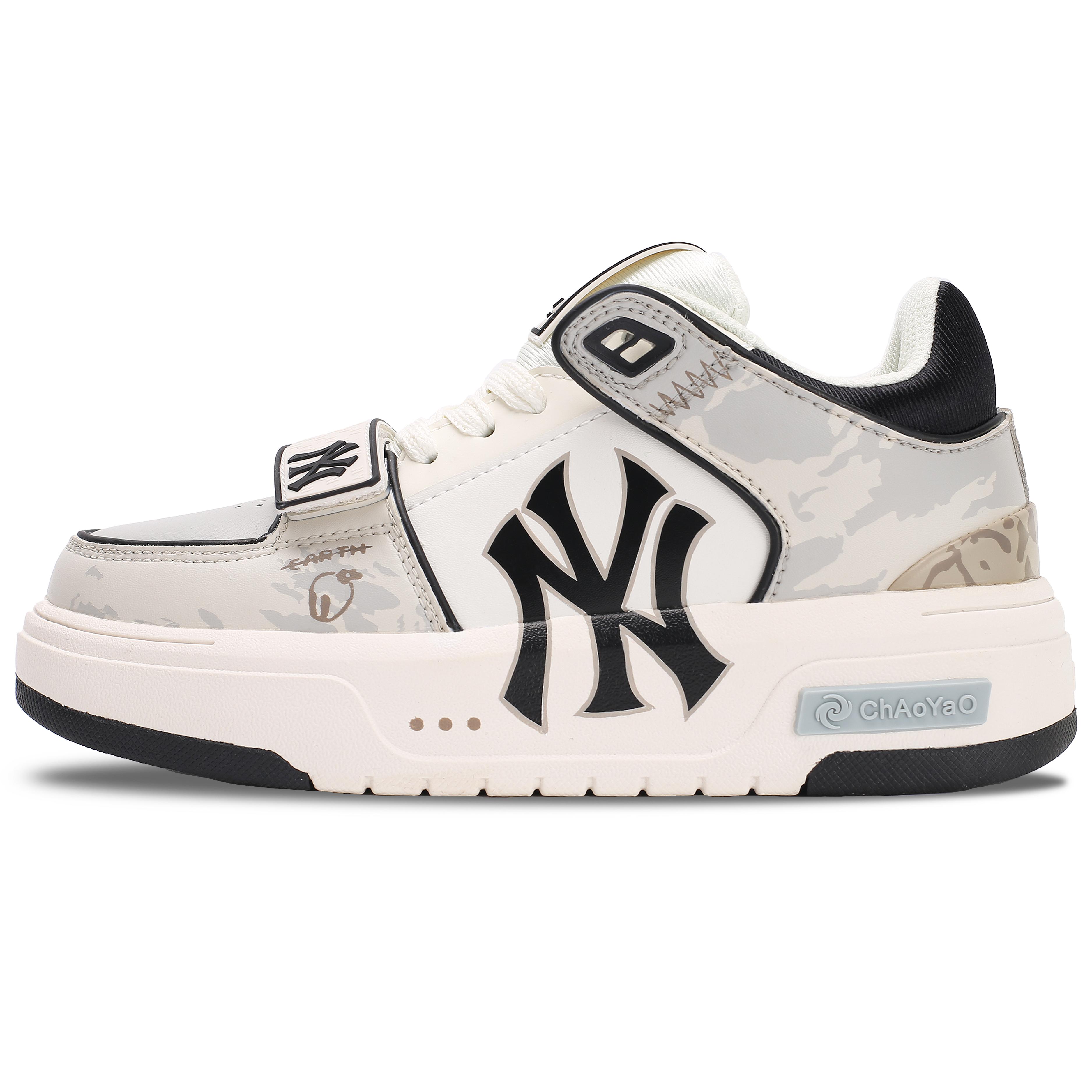 

MLB Chunky Liner Slip Resistant Abrasion Resistant Mid top Skateboard Shoes Unisex White Gray 3ASXLMB3N-50BKS(Team212- ) 37.5