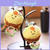 Honey Bee Holding Flower Basket Plush Doll For Backpack Ornament And Daily Use