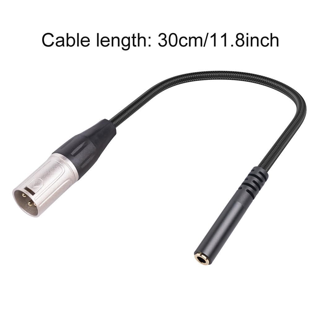 3.5mm To XLR Cable, 1/8 Inch Stereo To 3 Pin XLR Male Cord Adapter Connector, Balanced Male XLR To 3.5mm Female